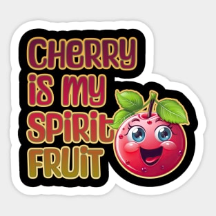 Cherry is My Spirit Fruit Sticker